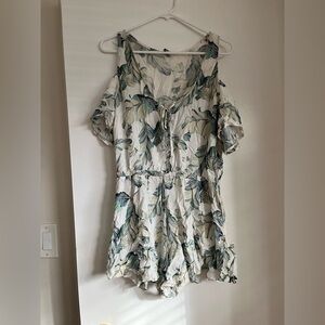 Floral Cold Shoulder Romper